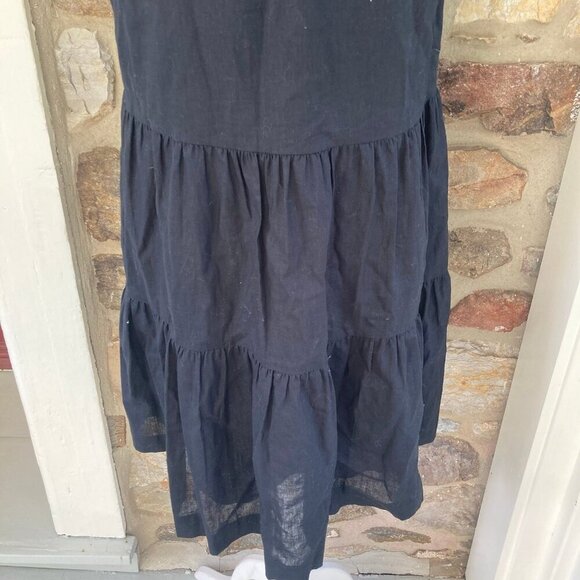 SEA New York Lee Linen Cotton Flutter Sleeve Tiered Tunic Eyelet Dress - Picture 11 of 12